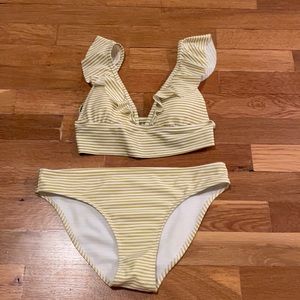 Aerie Striped Yellow Bikini